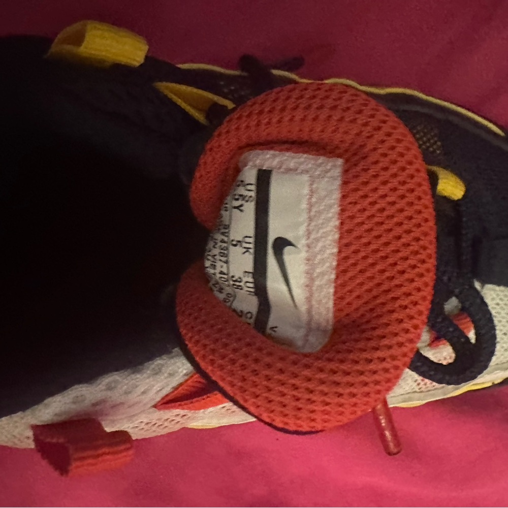 Nike Kids Sneakers Blue White Orange Yellow - Picture 4 of 5